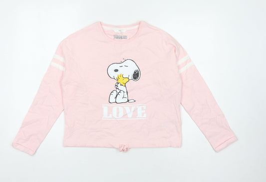 Marks and Spencer Girls' Pink Peanuts Sweatshirt 11-12 Years