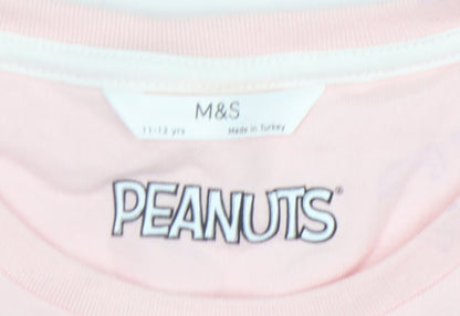 Marks and Spencer Girls' Pink Peanuts Sweatshirt 11-12 Years