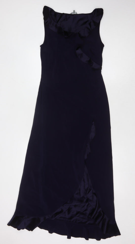 Marks and Spencer Blue Sheath Midi Dress - UK 12