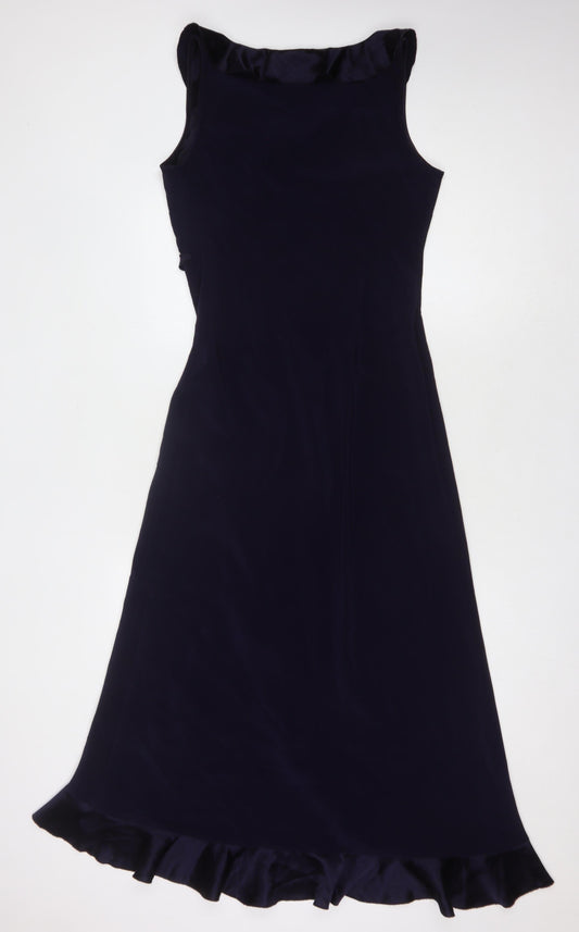 Marks and Spencer Blue Sheath Midi Dress - UK 12