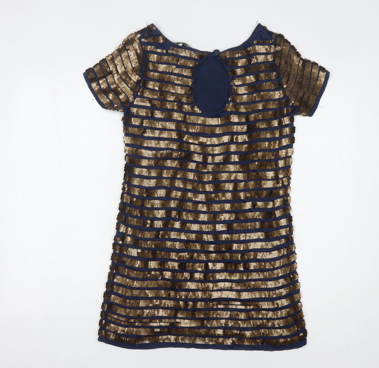 French Connection Women's Short Striped Sequin Dress Size 8