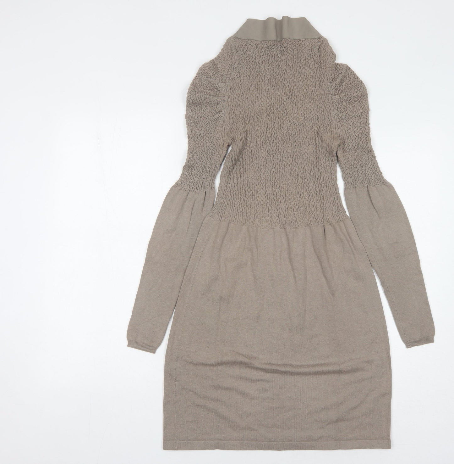 Intimissimi Women's Beige Sheath Knee Length Knit Dress