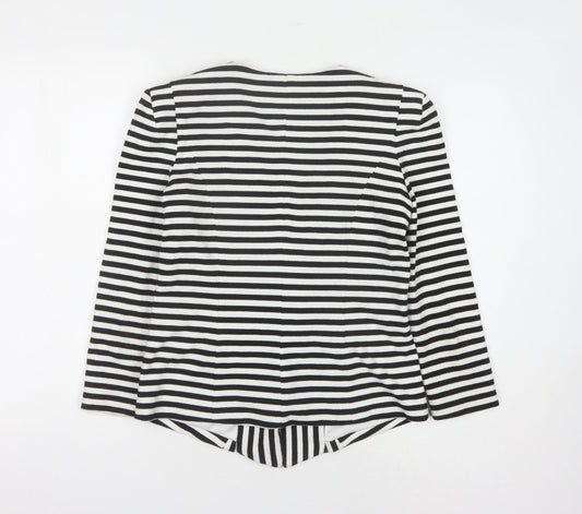 Forever 21 Women's Black/White Striped Blazer M