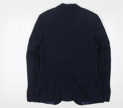 Mens UK Size 38 Topman Regular Blue Suit Jacket