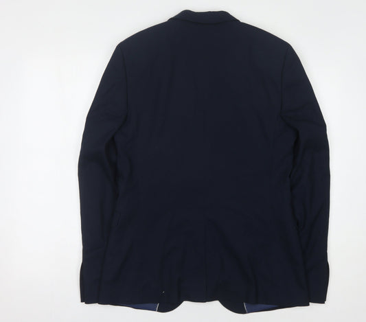 Mens UK Size 38 Topman Regular Blue Suit Jacket