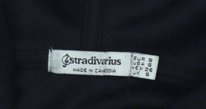 Stradivarius Women's Black Pullover Hoodie, Size S