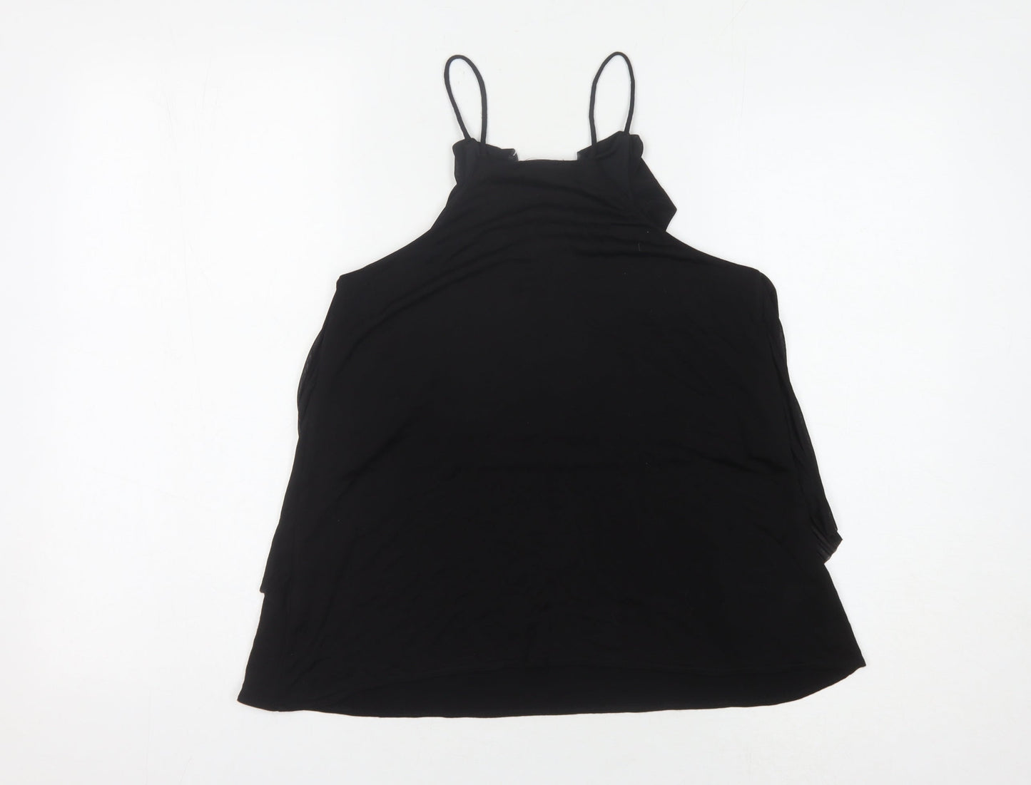 Womens UK Size 8 River Island Black Camisole Tank