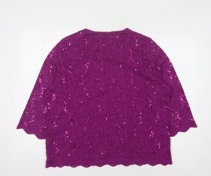 Womens UK Size 20 Eastex Purple  Blouse