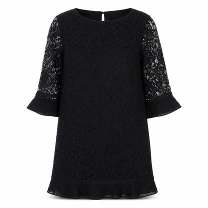 Lipsy Women's Black Lace Dress - Size 10