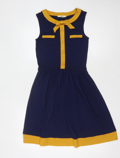 Oasis Women's Blue Sleeveless Dress XS