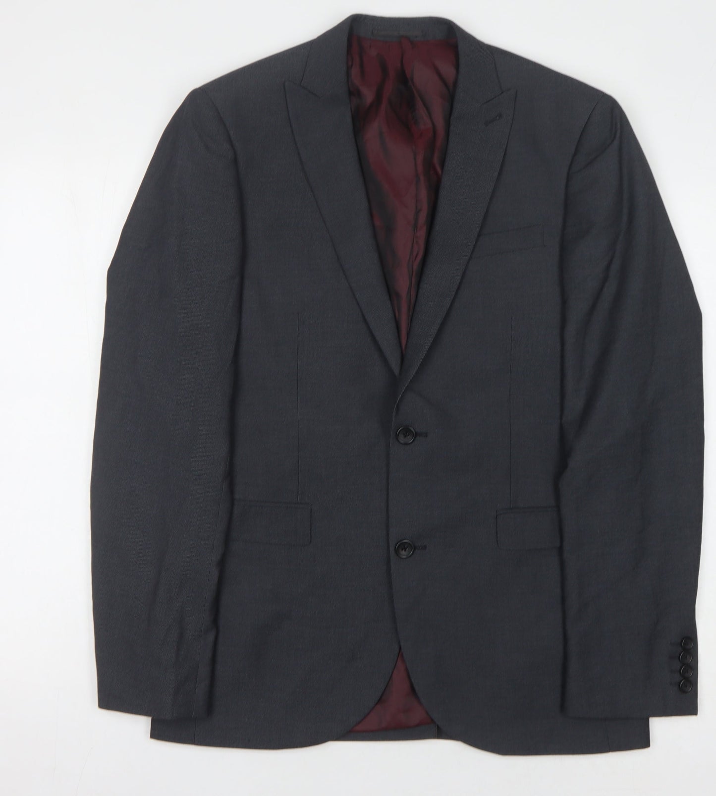 Next Men's Grey Suit Jacket, 38 Long, Formal