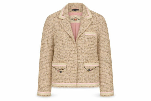 Kapalua Women's Beige Bouclé Blazer Size 16