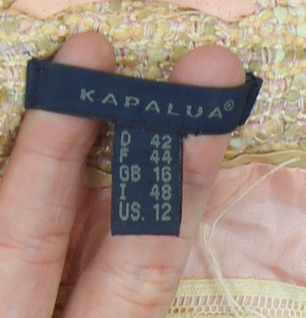 Kapalua Women's Beige Bouclé Blazer Size 16