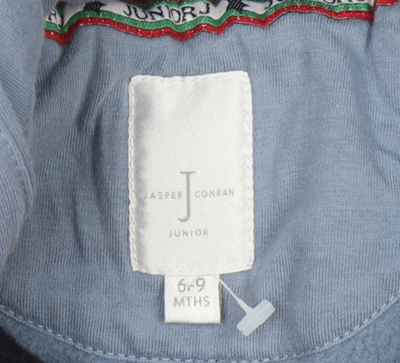 Jasper Conran Blue Unisex Baby Pea Coat 6-9 Months Hooded