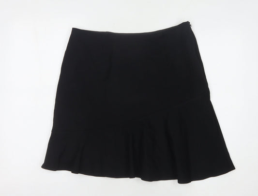 Marks and Spencer Women's Black Trumpet Skirt, Size 14
