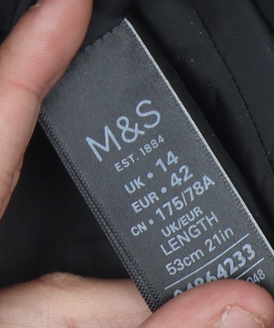 Marks and Spencer Women's Black Trumpet Skirt, Size 14