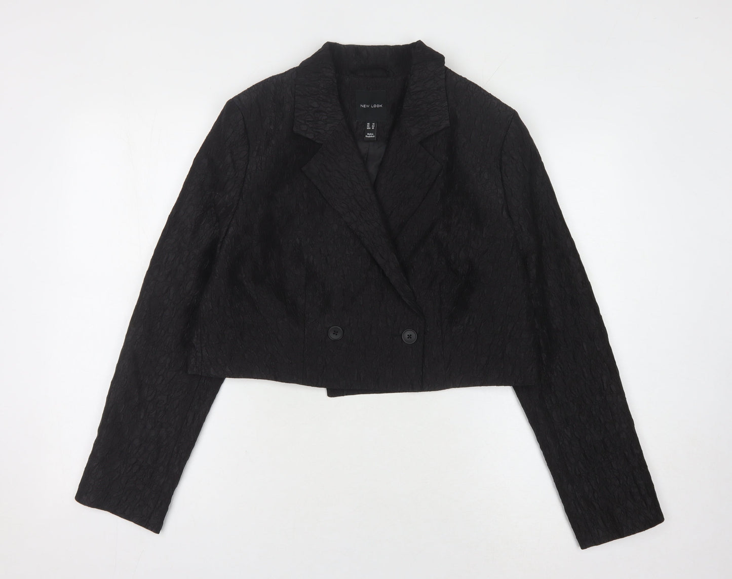New Look Women's Black Cropped Blazer UK 14