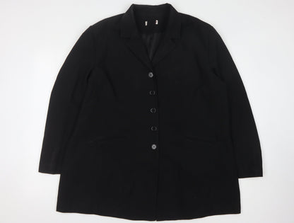 Bonmarché Women's Plus Size Black Long Blazer