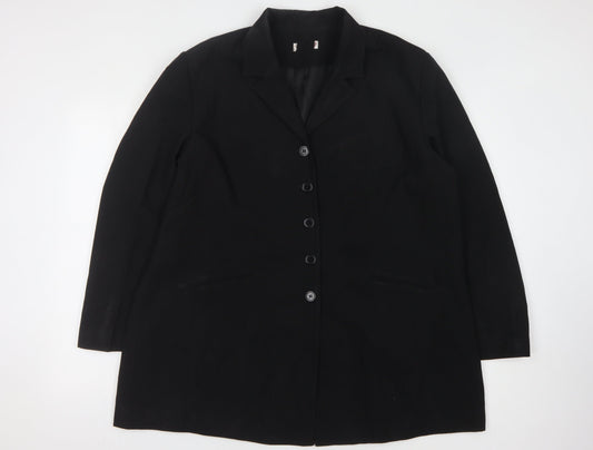 Bonmarché Women's Plus Size Black Long Blazer
