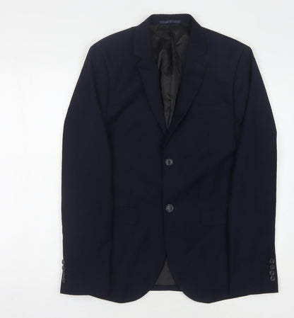 Topman Men's Blue Slim Blazer 36R