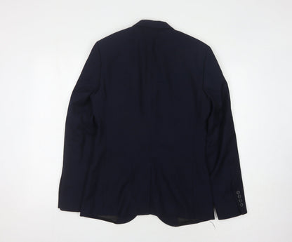 Topman Men's Blue Slim Blazer 36R