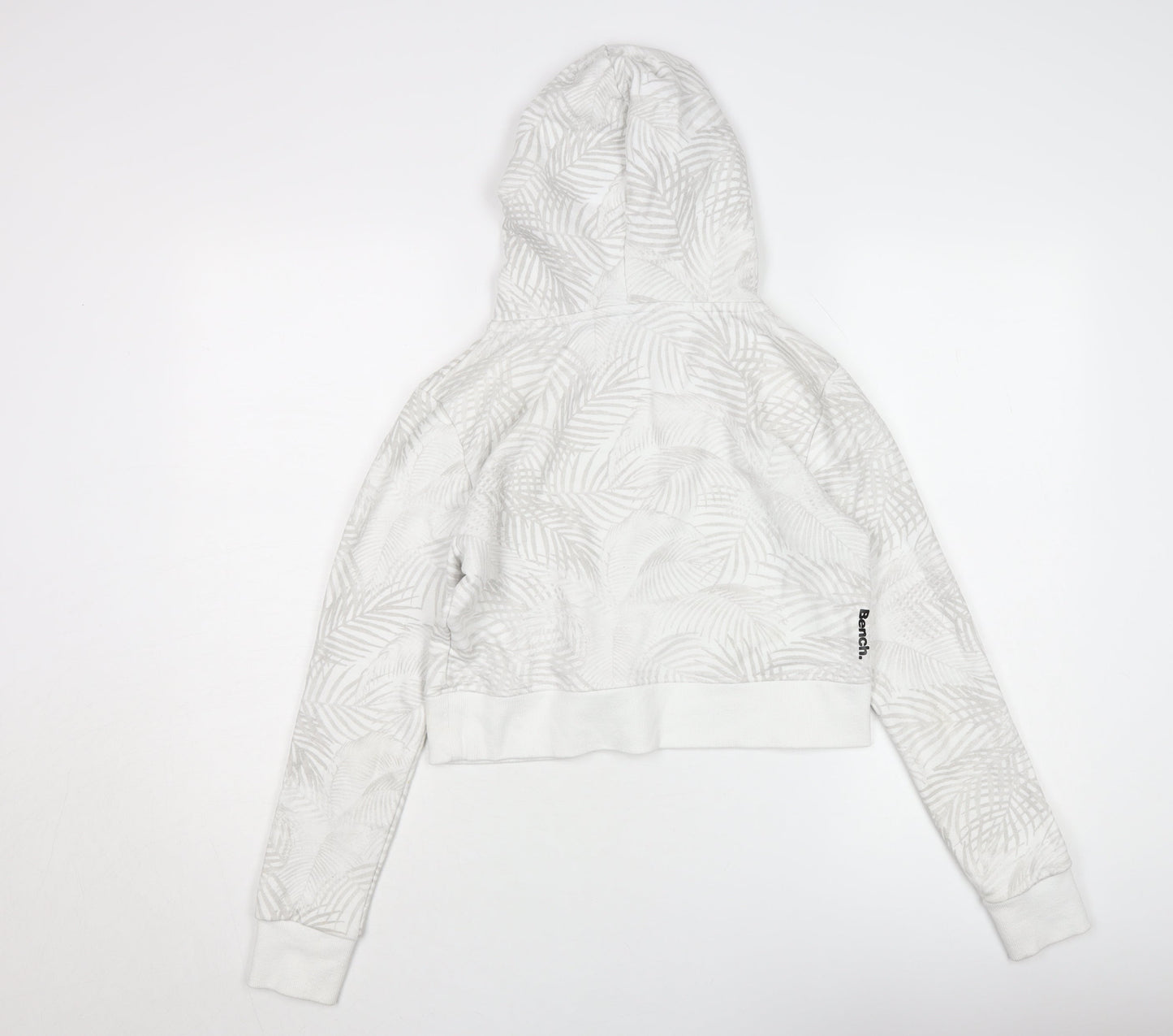 Bench Women's White Cotton Blend Pullover Hoodie Size 8