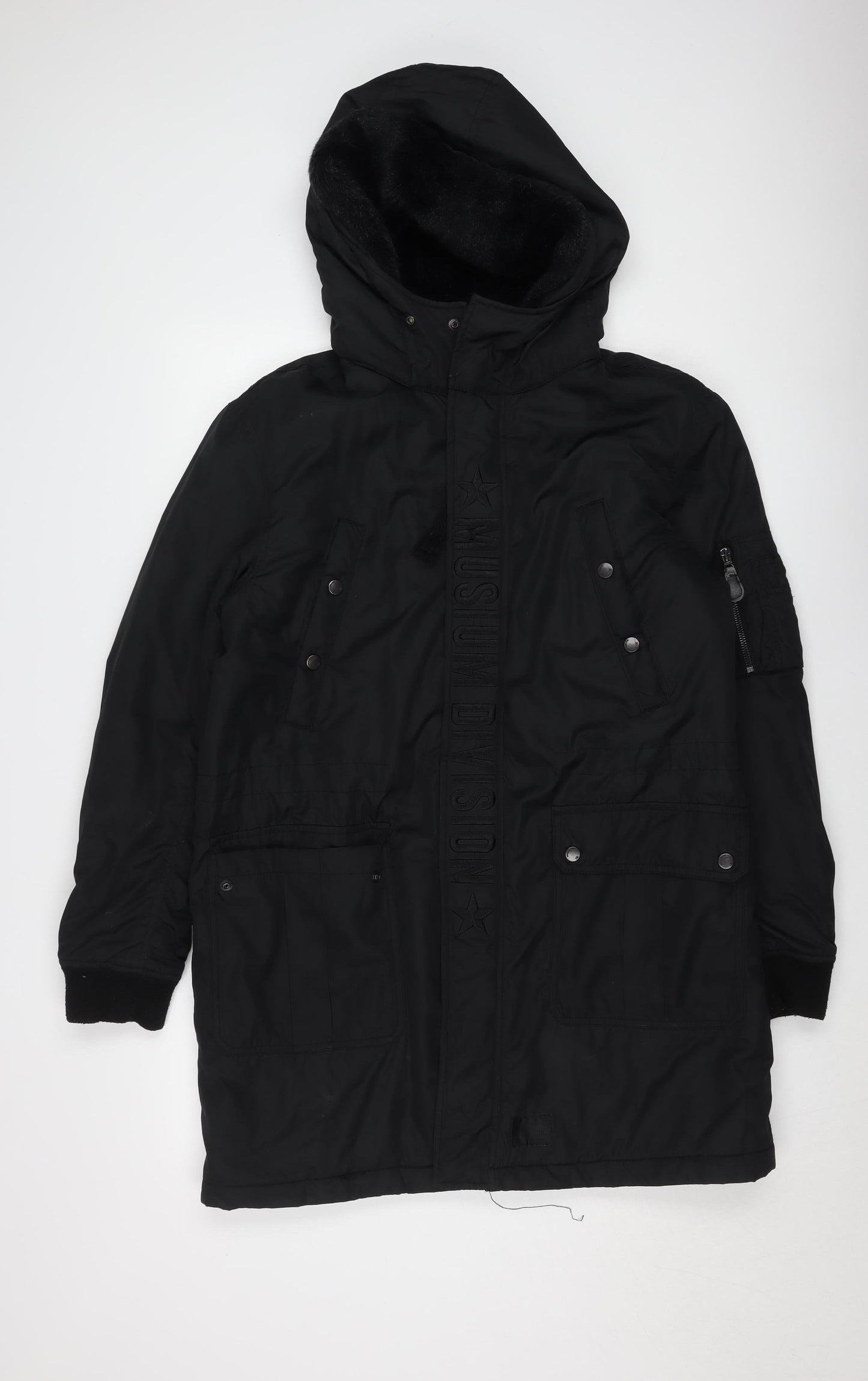 Musium Dft Women's Black Long Jacket Size 22
