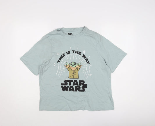 Womens UK Size 12-14 Star Wars Blue  T-Shirt