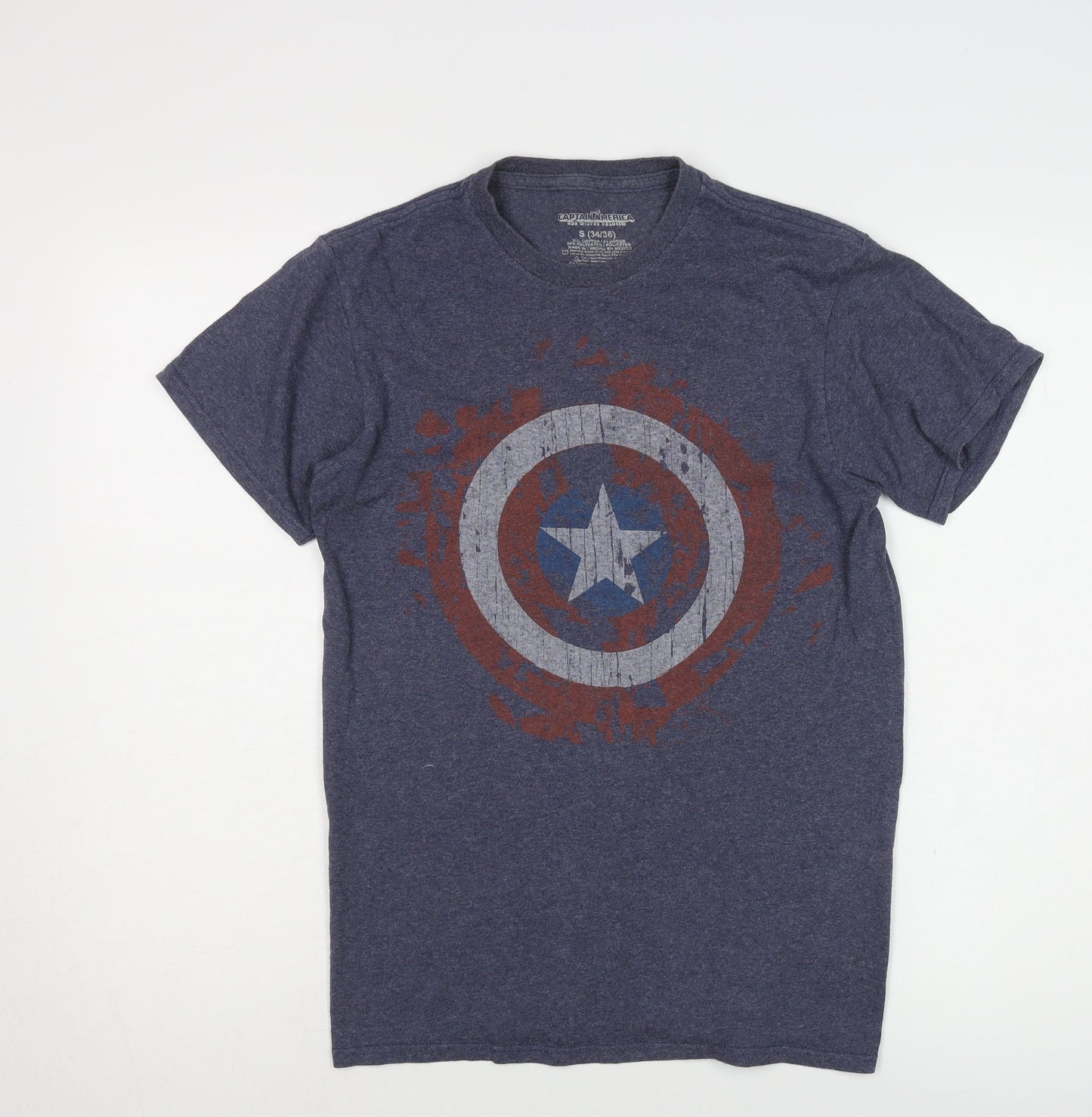 Marvel Captain America Men's Blue S T-Shirt