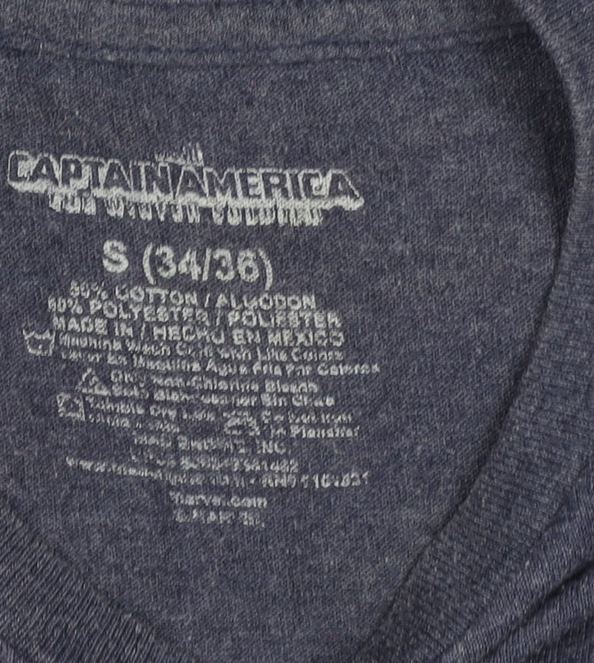 Marvel Captain America Men's Blue S T-Shirt
