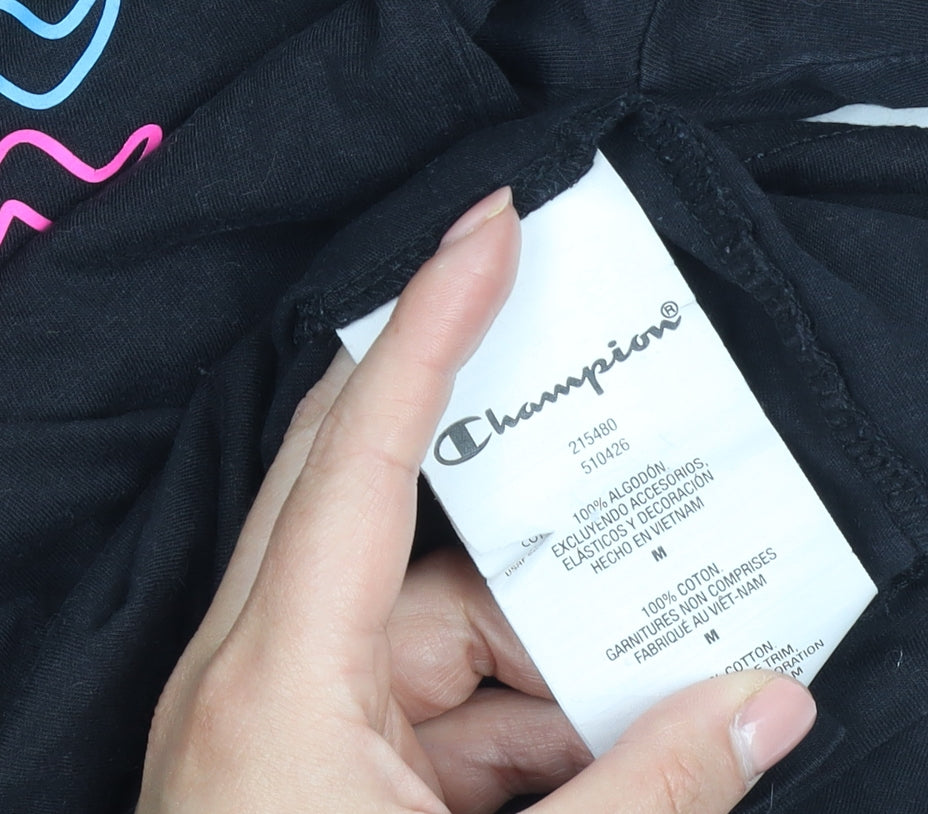 Mens UK Size M Champion Black  T-Shirt