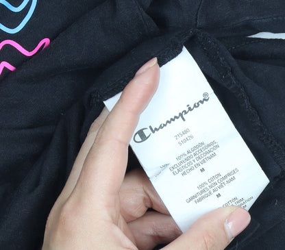Mens UK Size M Champion Black  T-Shirt