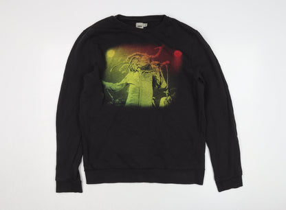 Mens UK Size M ASOS Black Pullover Sweatshirt