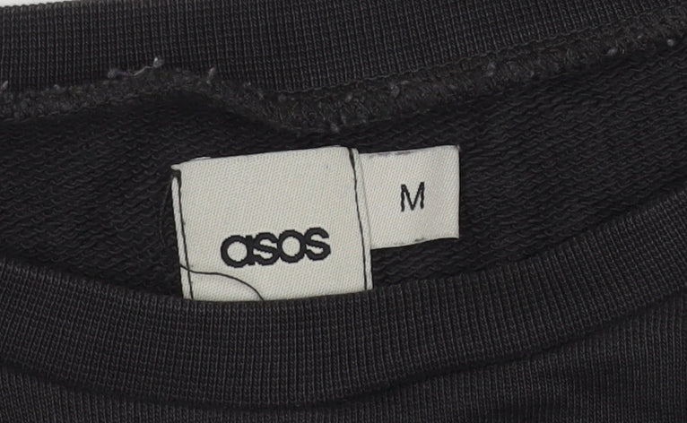 Mens UK Size M ASOS Black Pullover Sweatshirt