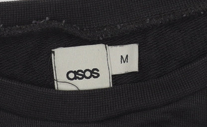 Mens UK Size M ASOS Black Pullover Sweatshirt