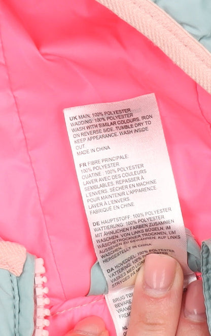 White Stuff Girls Green Puffer Jacket 3-4 Years Winter