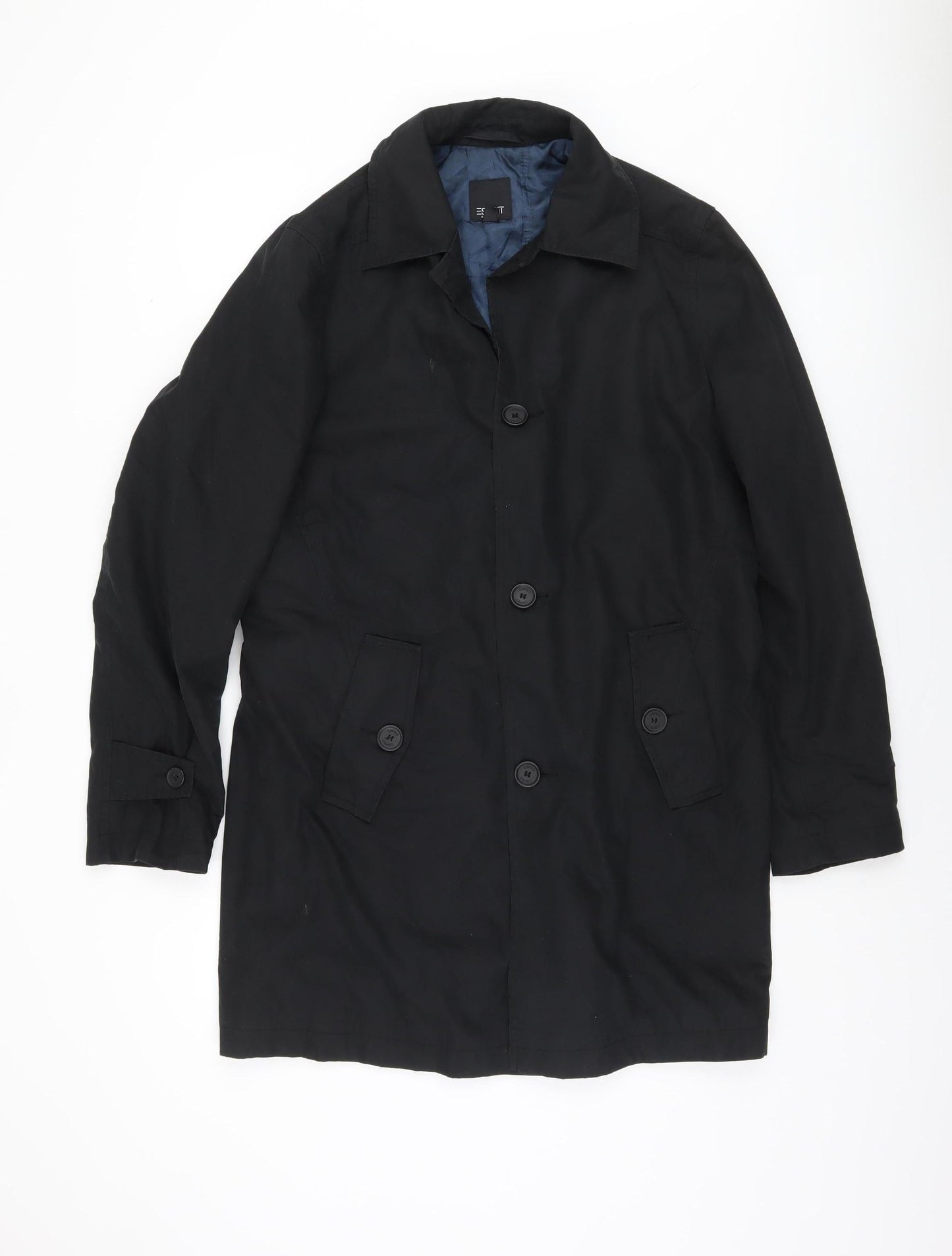 Mens UK Size 36 Esprit Black Overcoat