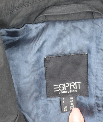 Mens UK Size 36 Esprit Black Overcoat