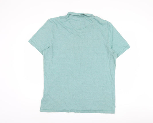 White Stuff Men's Green Polo Shirt, Size L