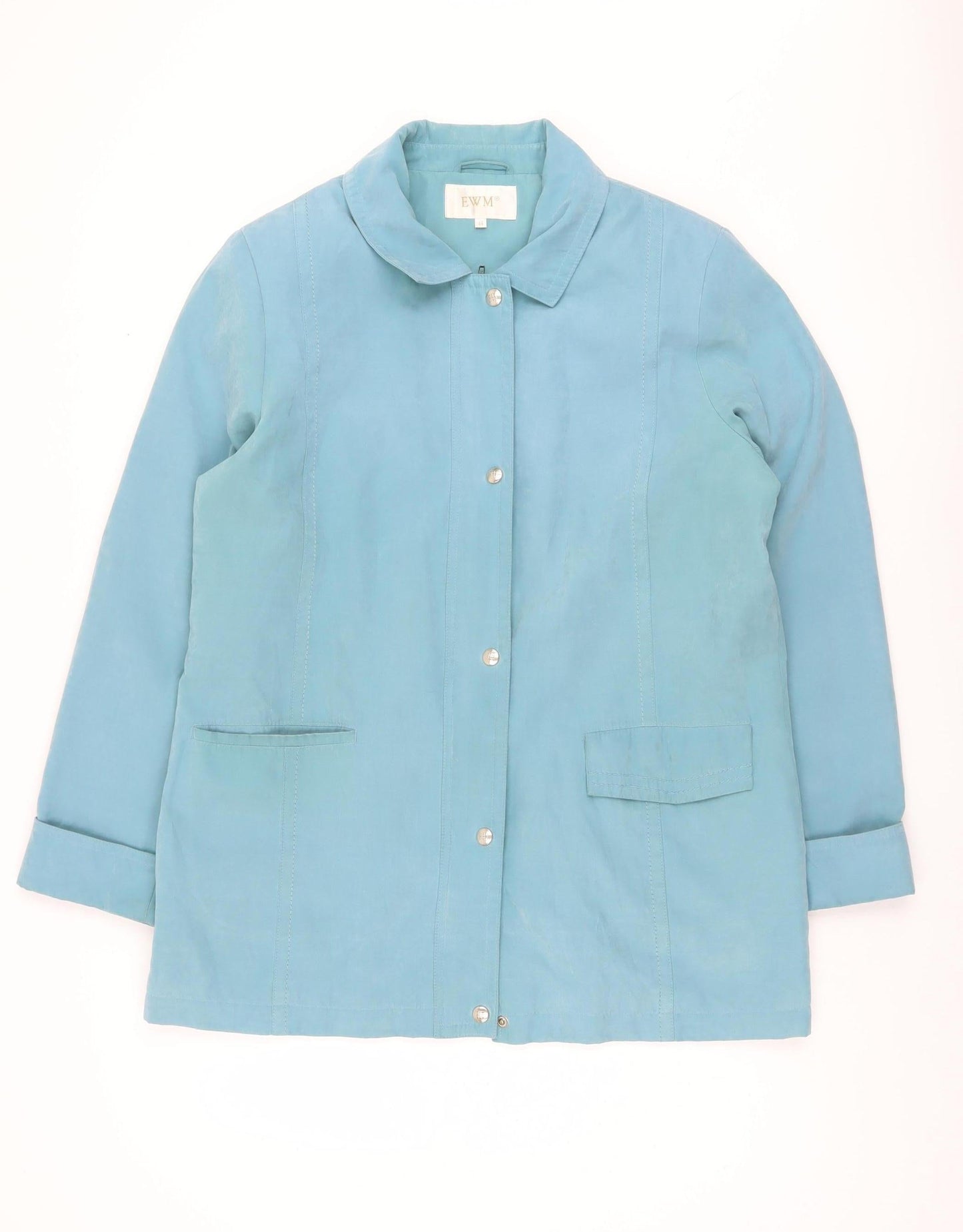 Womens UK Size 14 EWM Blue Overcoat