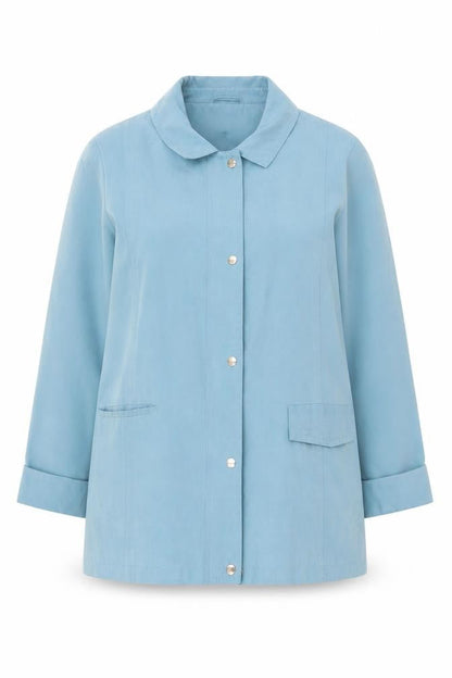 Womens UK Size 14 EWM Blue Overcoat