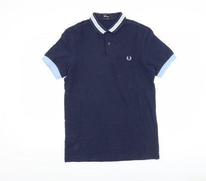 Fred Perry Men's Blue Slim Fit Polo Shirt S