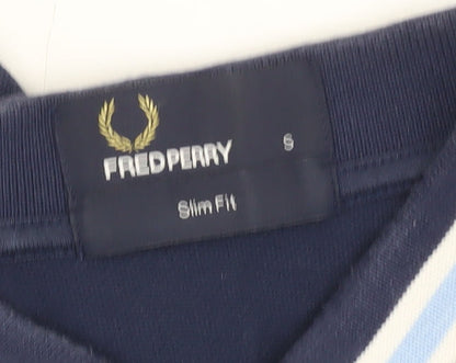 Fred Perry Men's Blue Slim Fit Polo Shirt S