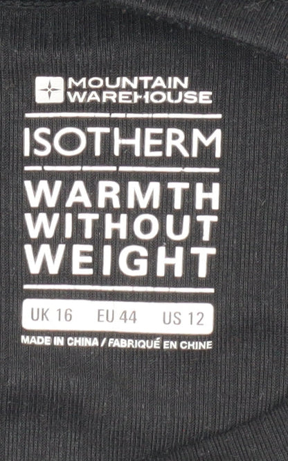 Mountain Warehouse Women's Black Long Sleeve Top - Size 16