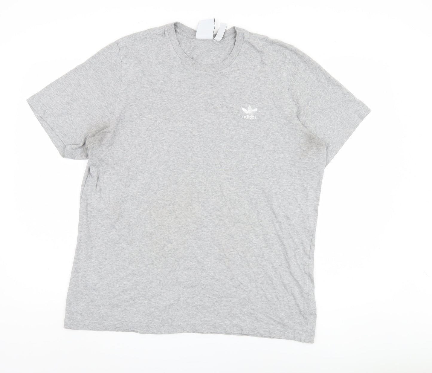 Adidas Men's Grey Cotton T-Shirt Size L