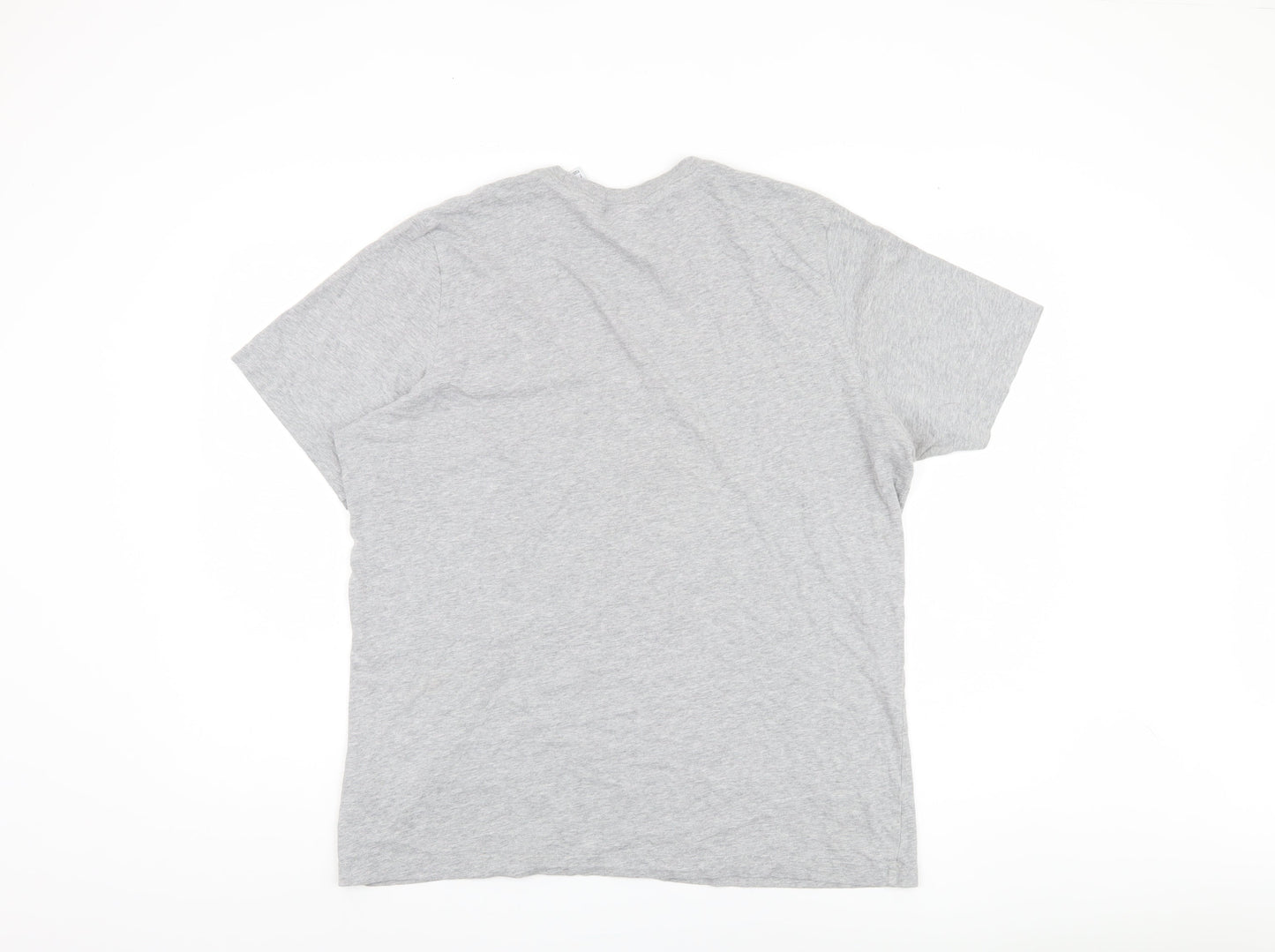 Adidas Men's Grey Cotton T-Shirt Size L