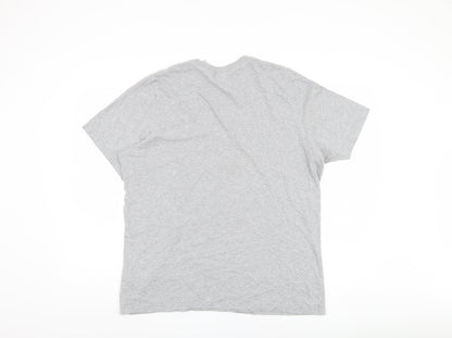 Adidas Men's Grey Cotton T-Shirt Size L