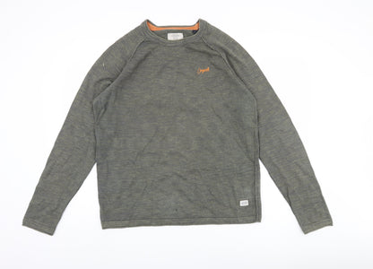 Jack & Jones Men's Green XL Cotton Pullover Jumper