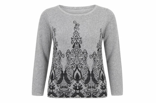 Womens UK Size 10 Monsoon Grey Pullover Jumper