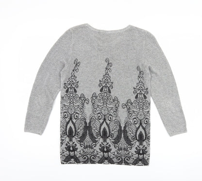 Womens UK Size 10 Monsoon Grey Pullover Jumper